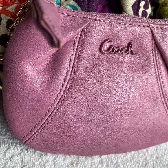 Coach and Vera Bradley with lilac leather wristlet and fabric bag EUC - Picture 2 of 9